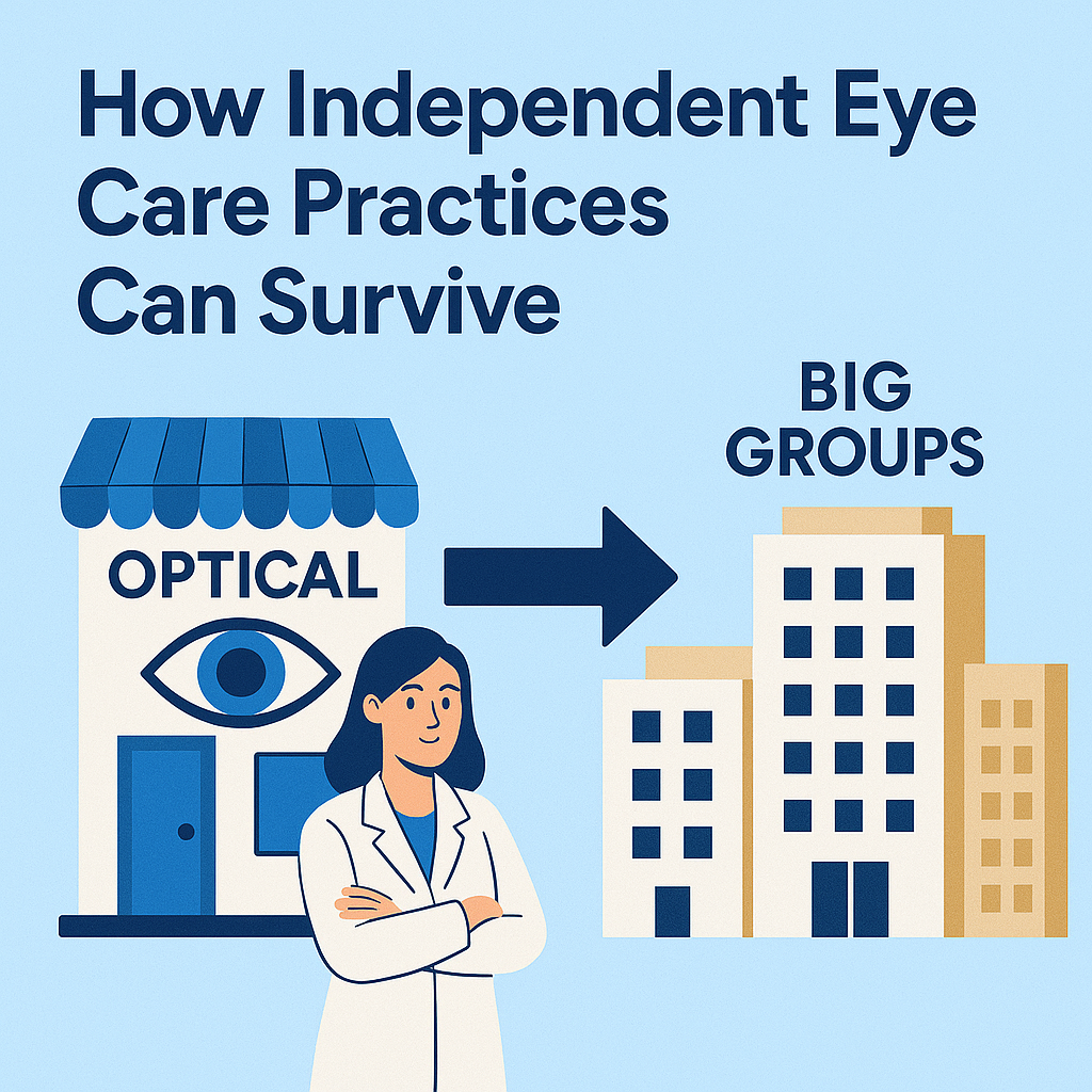 Comment les cabinets indépendants de soins oculaires peuvent survivre face à de grands groupes comme Essilor-Optegra